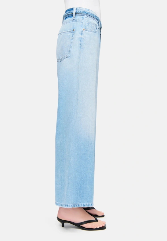 SPODNIE PALAZZO CROPPED JASNO-NIEBIESKIE