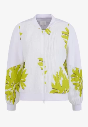 BLUZA Z NADRUKIEM BIAŁO-LIMONKOWA