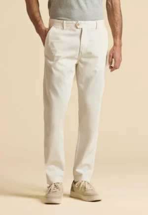 SPODNIE CHINO MĘSKIE KREMOWE