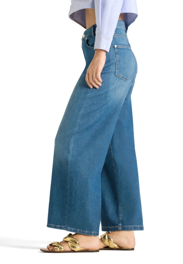 SPODNIE JEANSOWE BAGGY ASYMMETRICAL NIEBIESKIE