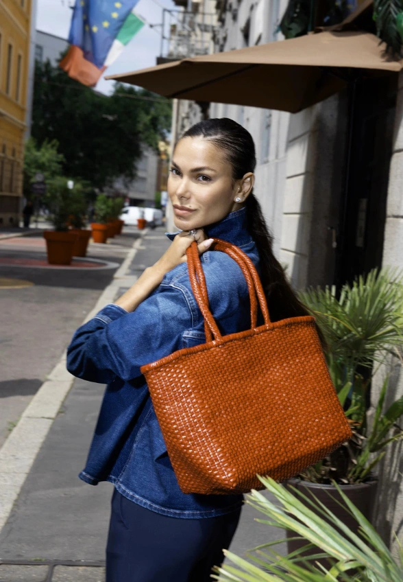 TORBA B WEAVE BIG RUDY BRĄZ