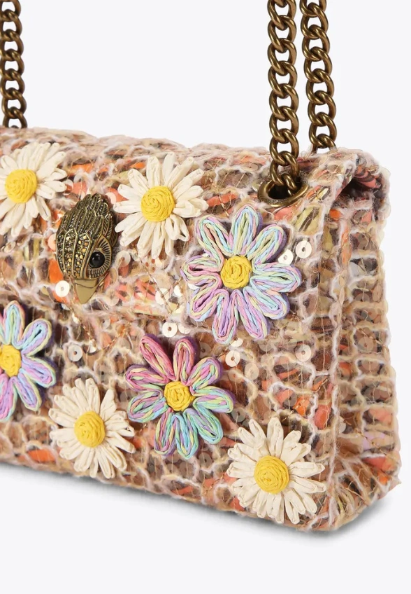TOREBKA MINI KENSINGTON FLOWERS BRĄZOWA