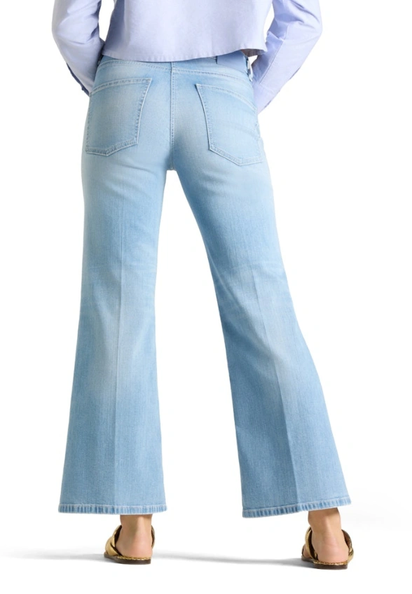 SPODNIE JEANSOWE FABIENNE POCKET CROPPE JASNO-NIEBIESKIE