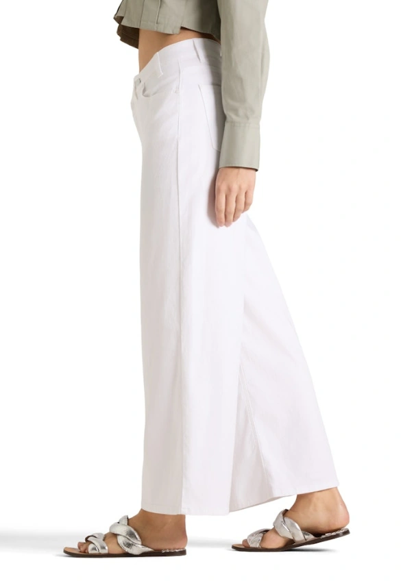 SPODNIE JEANSOWE BAGGY ASYMMETRICAL BIAŁE