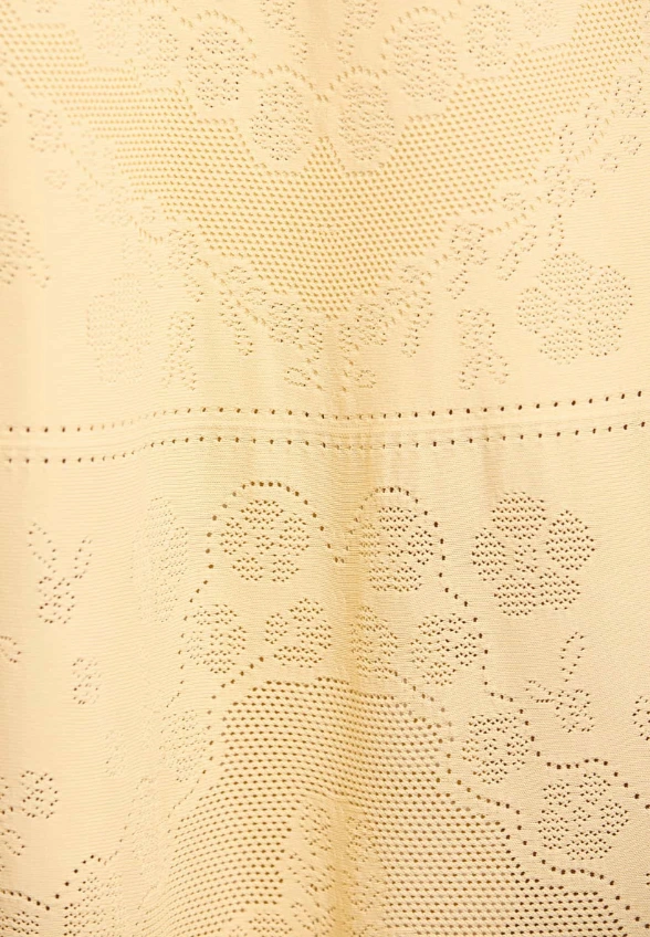 SUKIENKA SCALLOP LACE POINTELLE KNIT CYTRYNOWA