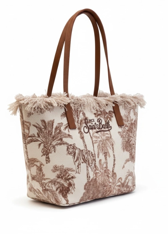 TORBA CITY BAG MID FRINGE JASNY BRĄZ