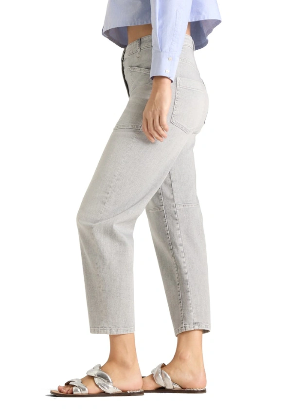 SPODNIE JEANSOWE OCEAN O-SHAPE JASNO-SZARE