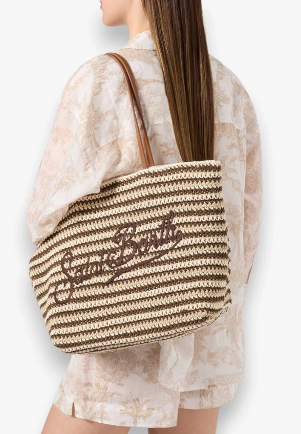 TORBA CROCHET TOTE BRĄZOWA