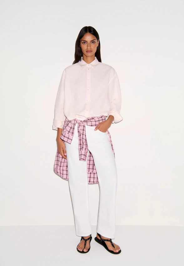 SPODNIE JEANS GAIA RELAXED-FIT BIAŁE