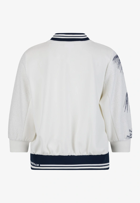 BLUZA Z EGZOTYCZNYM MOTYWEM BIAŁA
