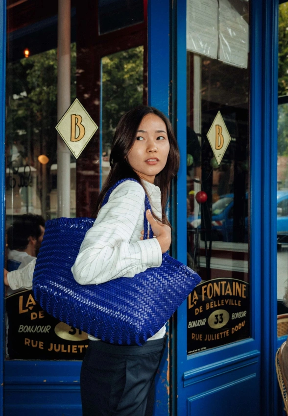 TORBA NANTUCKET BASKET BIG KOBALTOWA