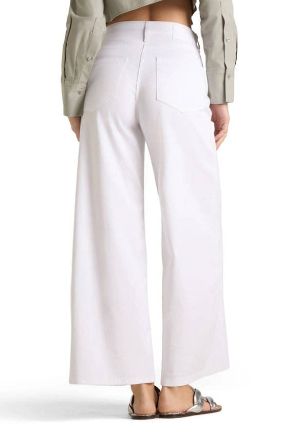 SPODNIE JEANSOWE BAGGY ASYMMETRICAL BIAŁE