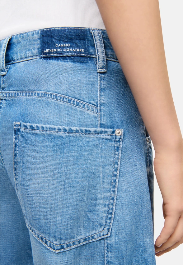 SPODNIE JEANSOWE ORLA WIDE-FIT NIEBIESKIE