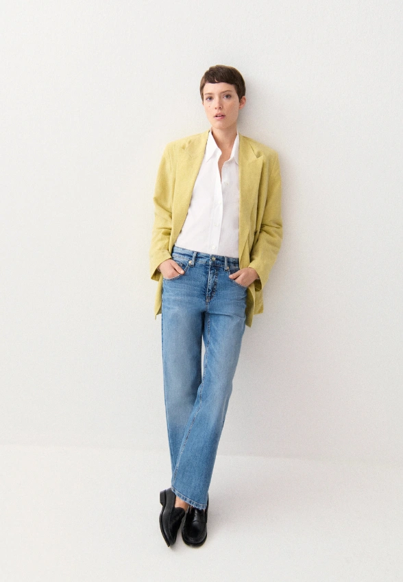 SPODNIE JEANSOWE GAIA RELAXED-FIT NIEBIESKIE
