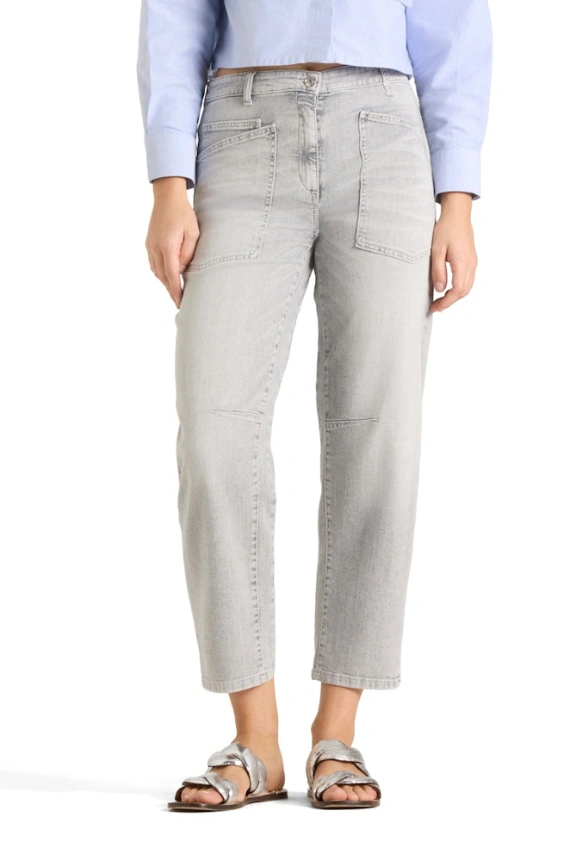 SPODNIE JEANSOWE OCEAN O-SHAPE JASNO-SZARE