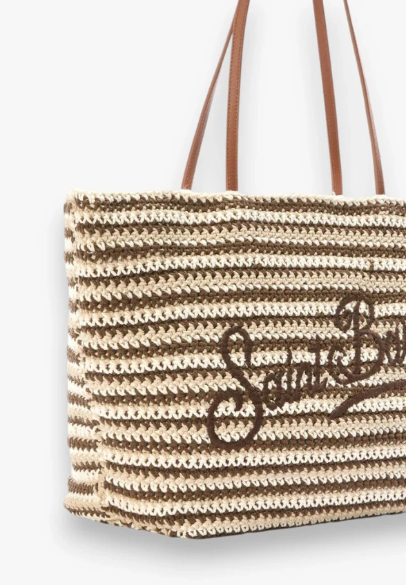 TORBA CROCHET TOTE BRĄZOWA