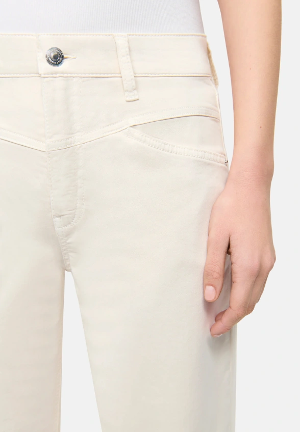 SPODNIE JEANSOWE ELIN O-SHAPE ÉCRU