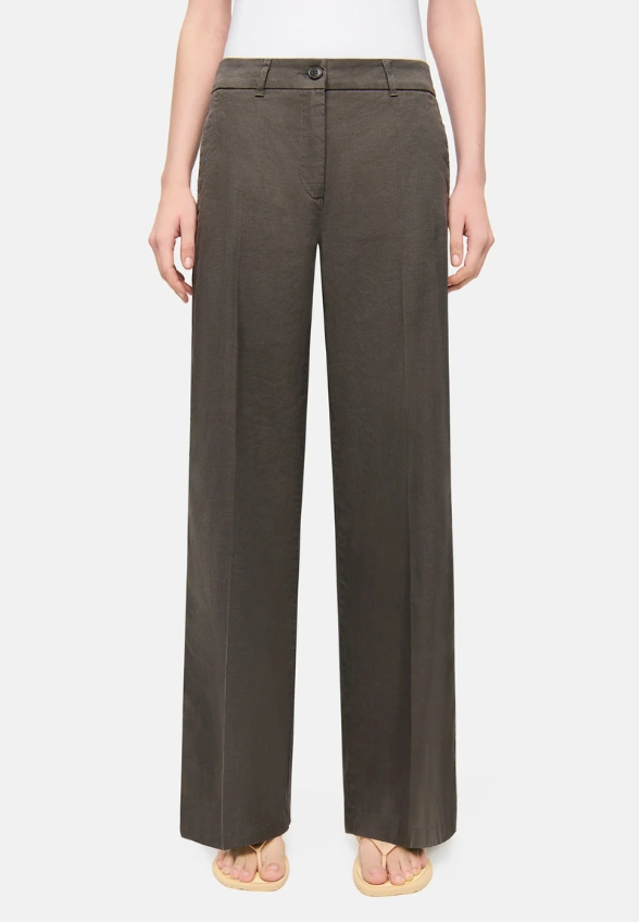 SPODNIE ADRIENNE WIDE-FIT KHAKI