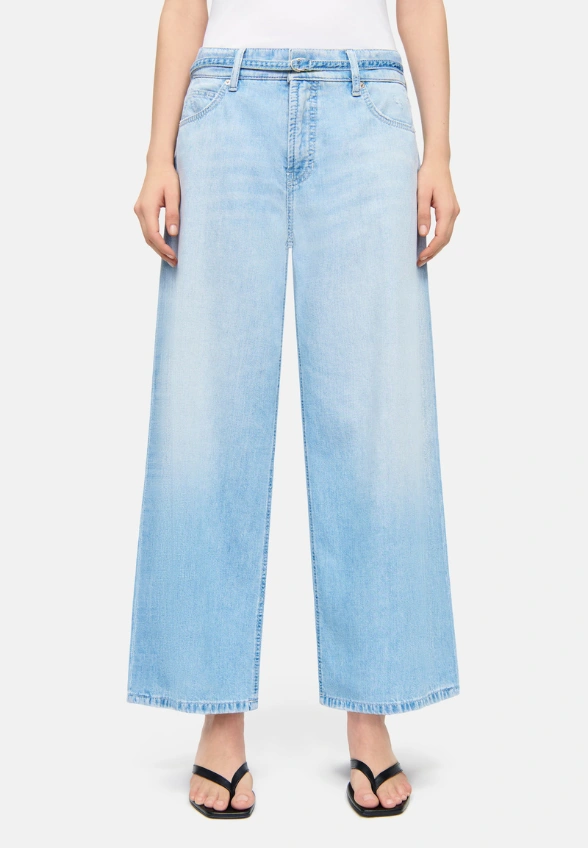 SPODNIE PALAZZO CROPPED JASNO-NIEBIESKIE
