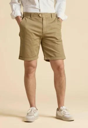 SZORTY CHINO MĘSKIE JASNY BRĄZ