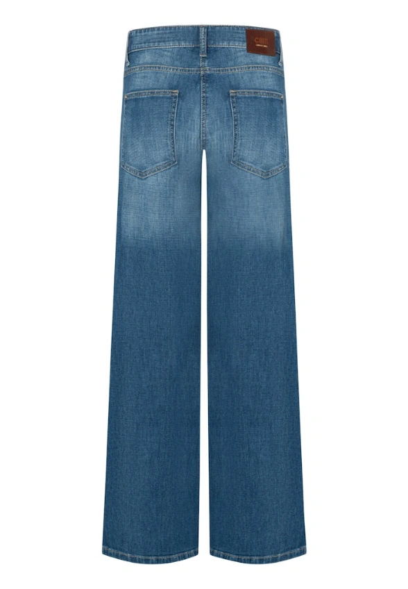 SPODNIE JEANSOWE BAGGY ASYMMETRICAL NIEBIESKIE