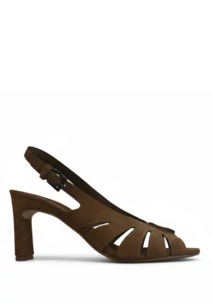 SANDAŁY Z ZAMSZOWEJ SKÓRY BRĄZOWE