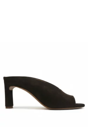 SANDAŁY Z ODKRYTYM CZUBKIEM CIEMNY BRĄZ