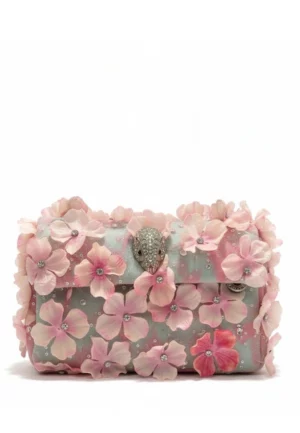TOREBKA MINI KENSINGTON FLOWERS RÓŻOWO-SZARA