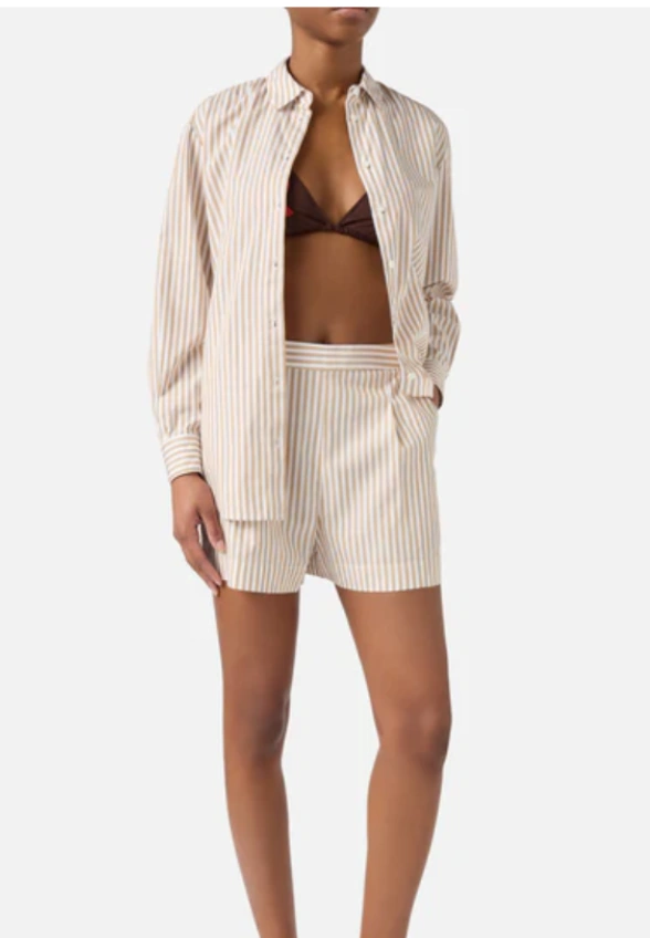 KOSZULA BRIGITTE STRIPES BRĄZOWA
