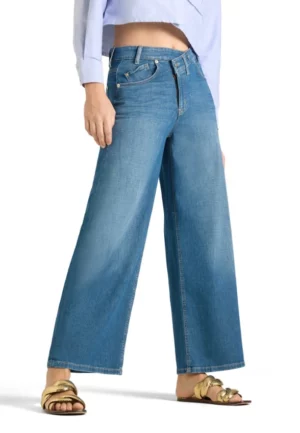 SPODNIE JEANSOWE BAGGY ASYMMETRICAL NIEBIESKIE