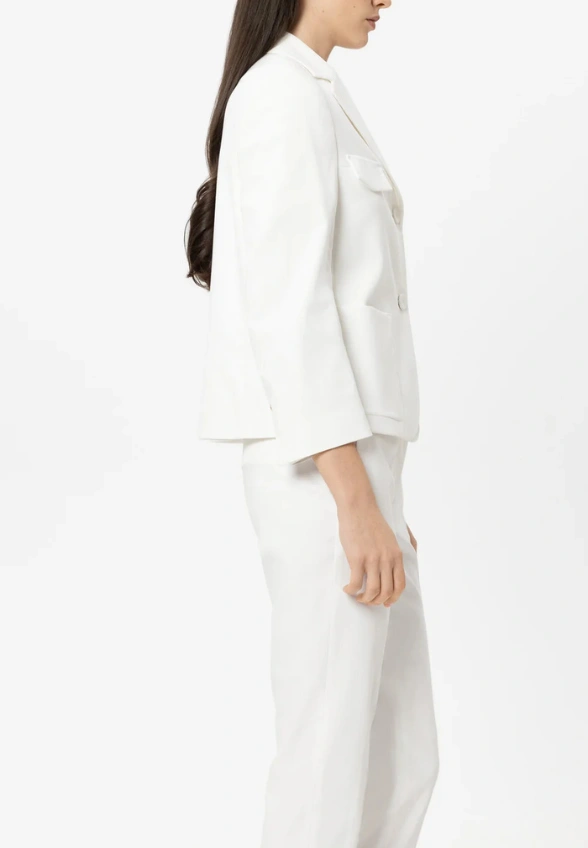 ŻAKIET Z TWILLU BIAŁY