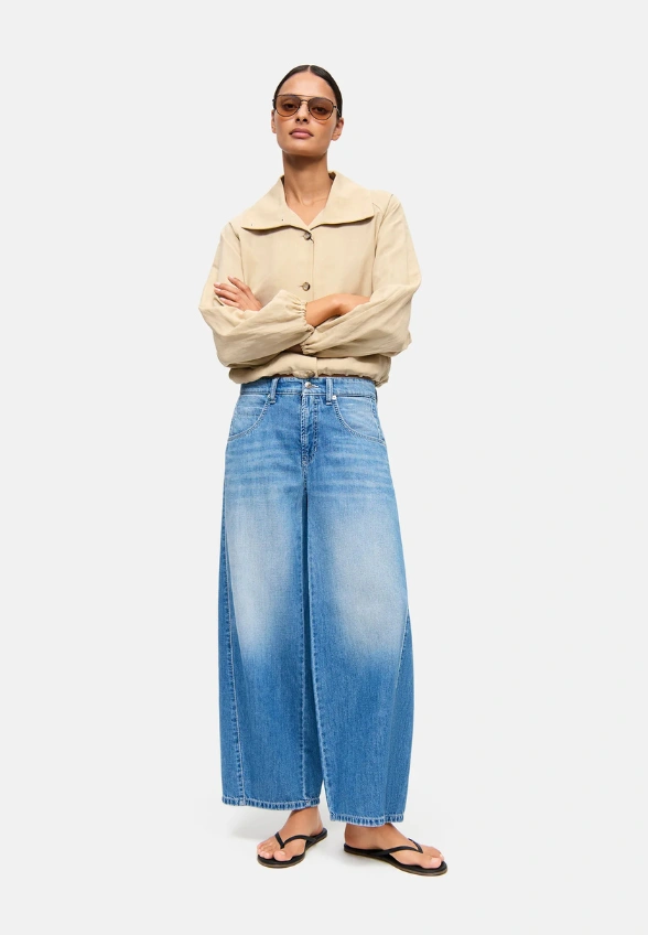 SPODNIE JEANSOWE ORLA WIDE-FIT NIEBIESKIE
