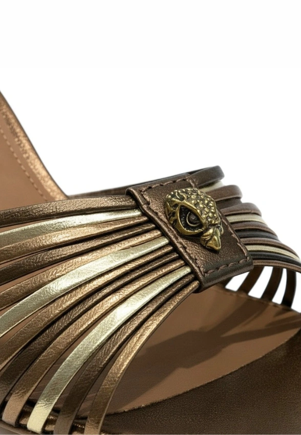 SANDAŁY MULTI STRAP ZŁOTO-BRĄZOWE