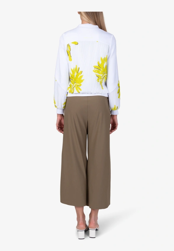 BLUZA Z NADRUKIEM BIAŁO-LIMONKOWA