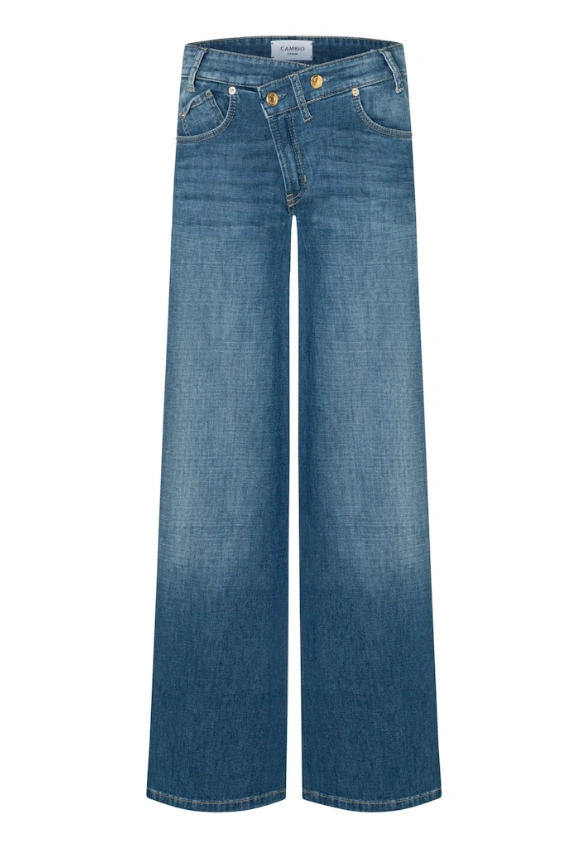 SPODNIE JEANSOWE BAGGY ASYMMETRICAL NIEBIESKIE