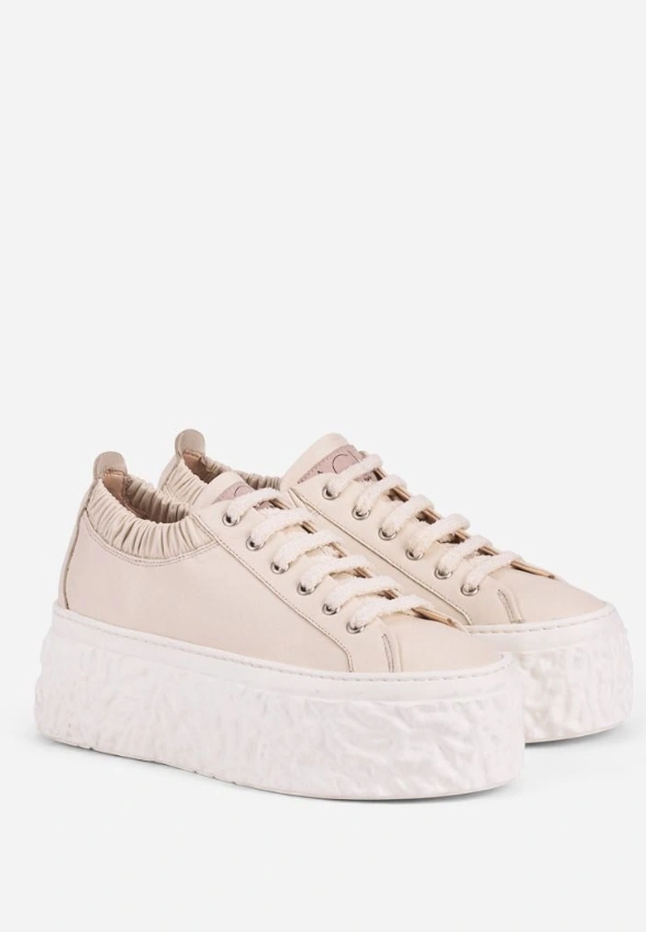 SNEAKERSY SKÓRZANE MAGMA KREMOWE