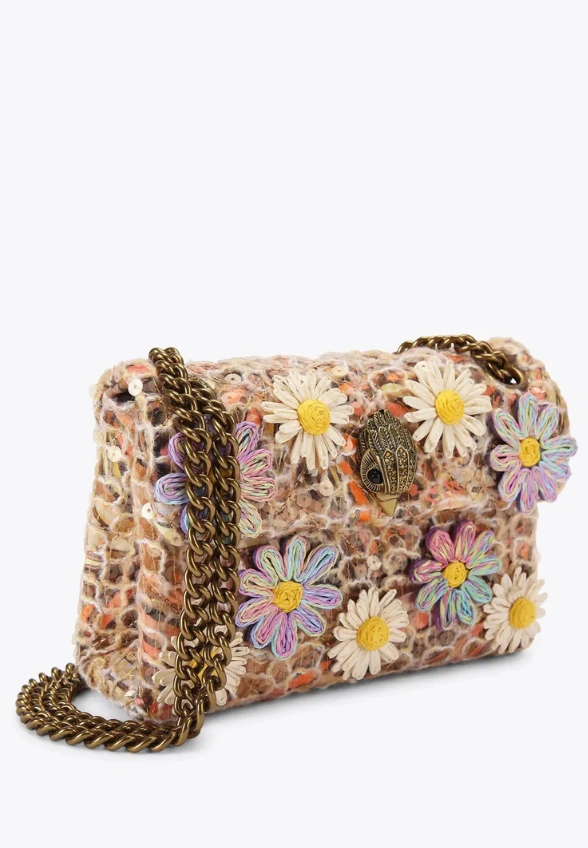 TOREBKA MINI KENSINGTON FLOWERS BRĄZOWA