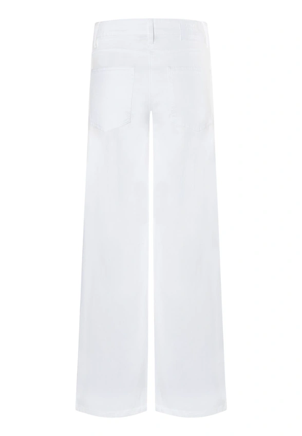 SPODNIE JEANSOWE BAGGY ASYMMETRICAL BIAŁE