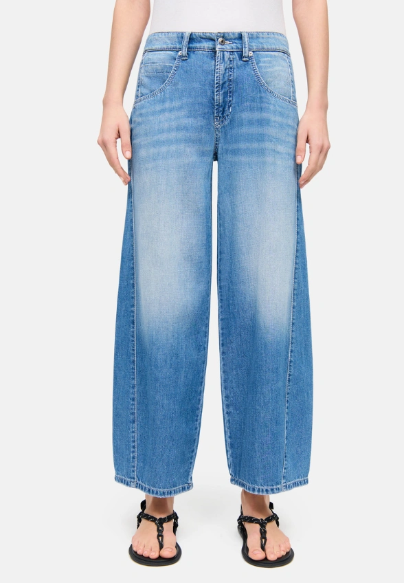 SPODNIE JEANSOWE ORLA WIDE-FIT NIEBIESKIE