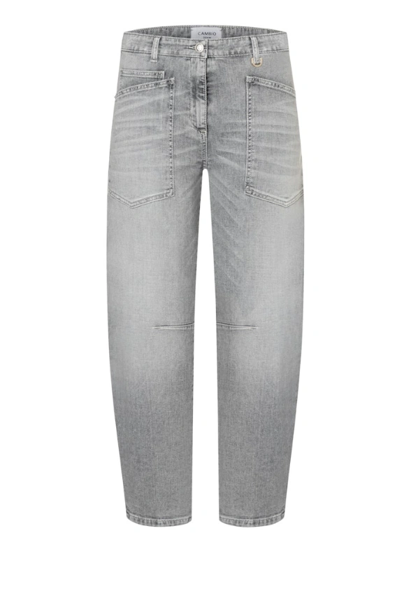 SPODNIE JEANSOWE OCEAN O-SHAPE JASNO-SZARE