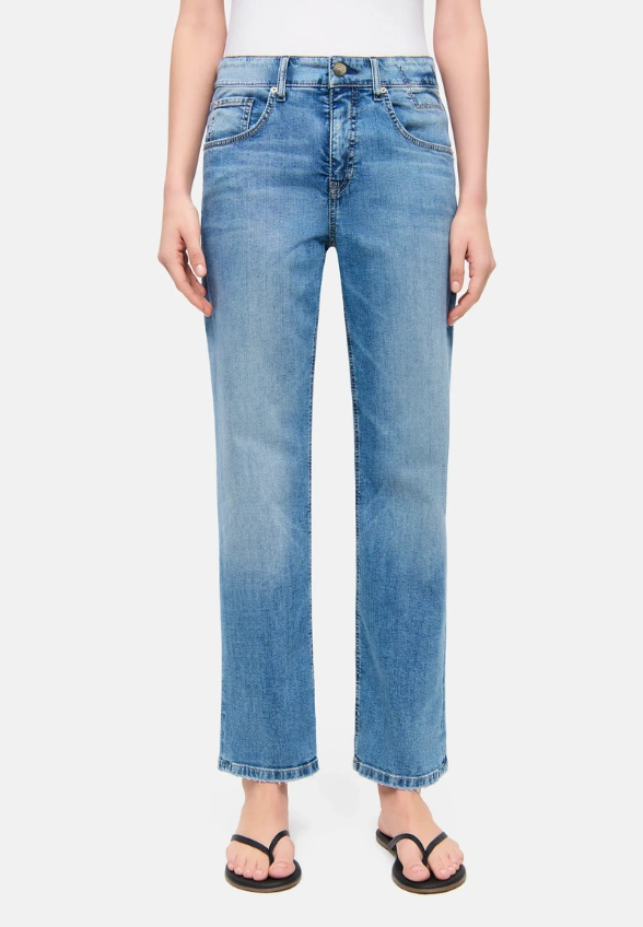 SPODNIE JEANSOWE GAIA RELAXED-FIT NIEBIESKIE