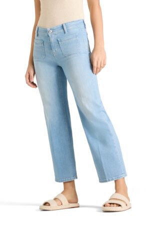 SPODNIE JEANSOWE TESS POCKET CROPPED NIEBIESKIE