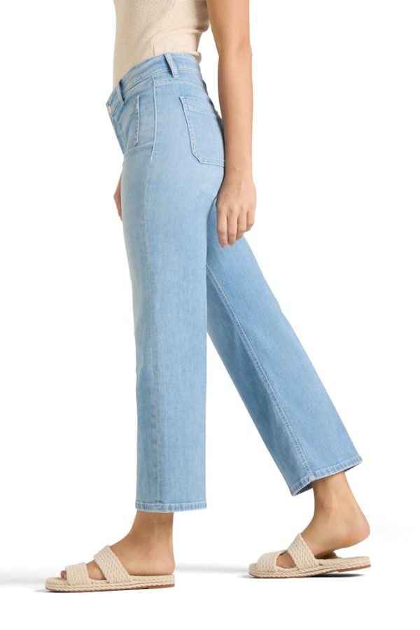 SPODNIE JEANSOWE TESS POCKET CROPPED NIEBIESKIE
