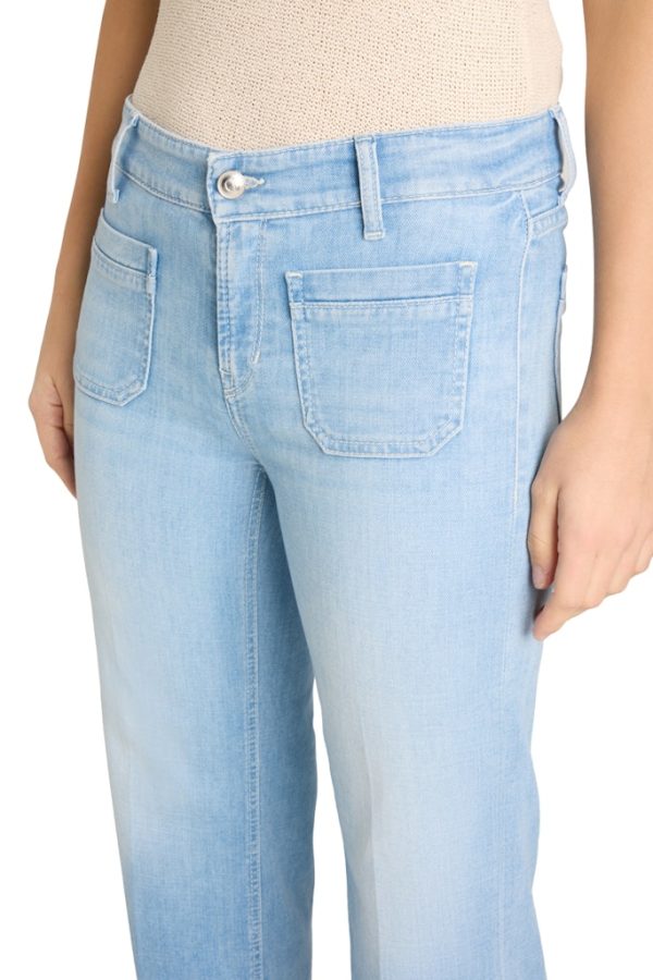 SPODNIE JEANSOWE TESS POCKET CROPPED NIEBIESKIE