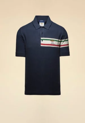 BLUZKA POLO MĘSKA GRANATOWA