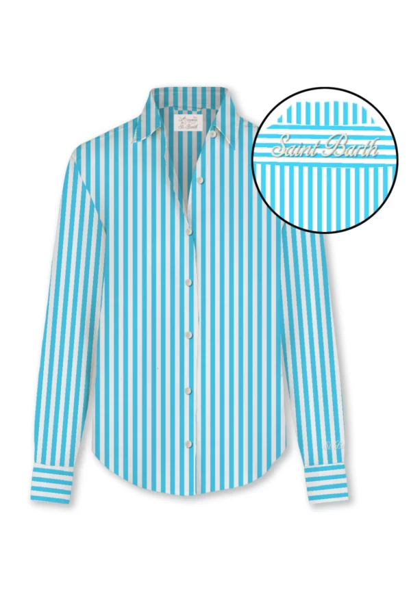 KOSZULA MEREDITH STRIPES TURKUSOWA