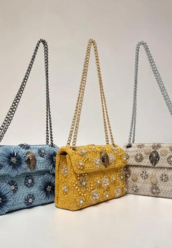TOREBKA TWEED MINI KENSINGTON ŻÓŁTA