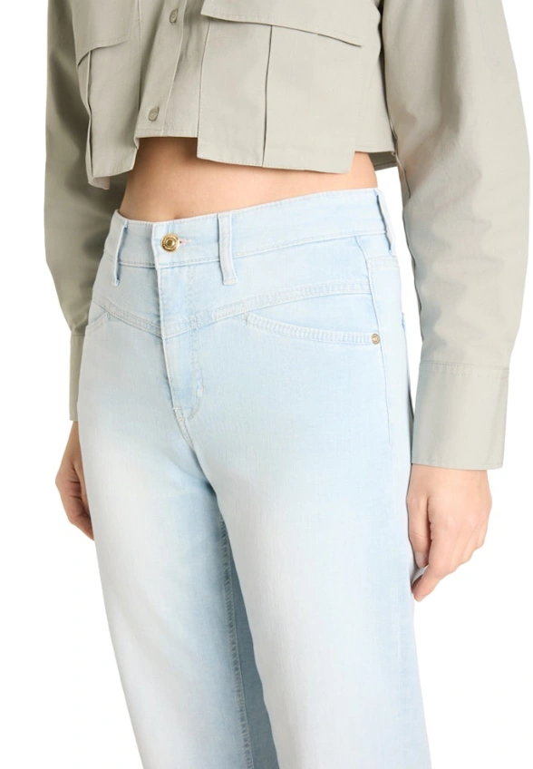 SPODNIE JEANSOWE ELIN O-SHAPE JASNO-NIEBIESKIE
