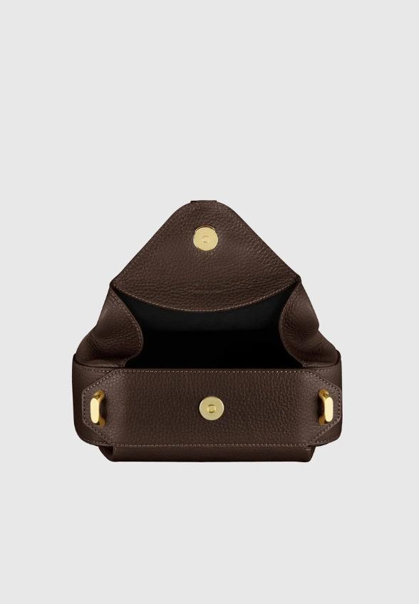 TOREBKA OYSTER CLUTCH MINI BRĄZOWA