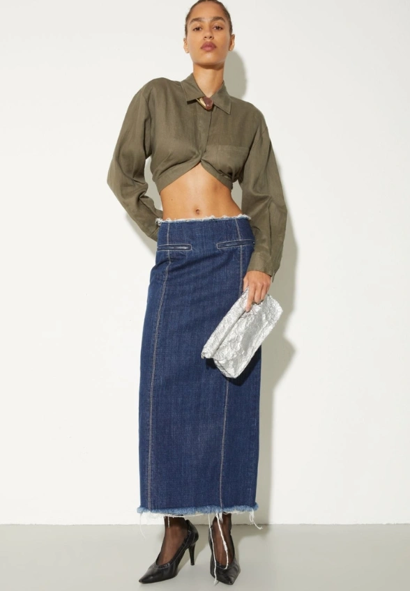 KOSZULA LNIANA OVERSIZE KHAKI